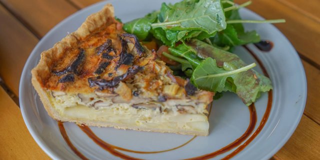 Quiche & Greens Salad