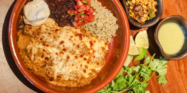 Mushroom & Corn Enchiladas