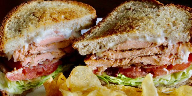 Smoked Salmon BLT Sandwich