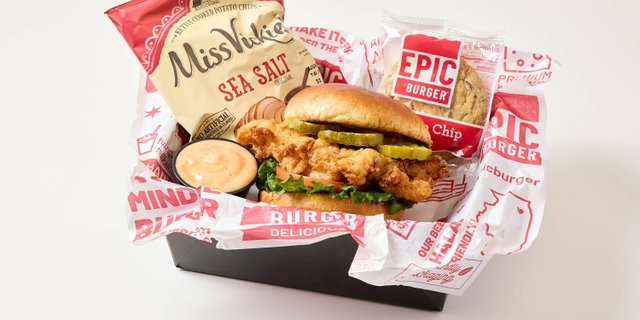 Crispy Chicken Burger Boxed Lunch