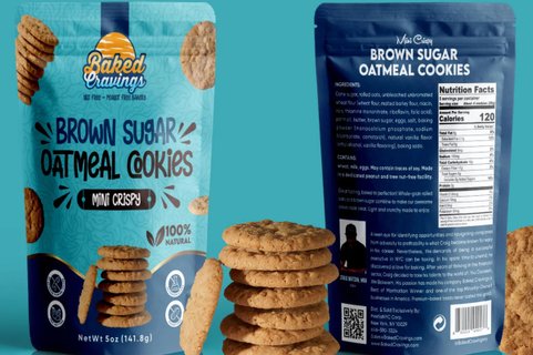 Brown Sugar Oatmeal Mini Crisp Cookie Bag