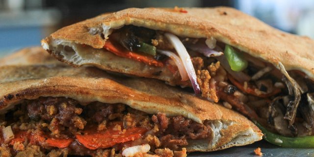 Vegan Veg-a-Saurus Rex Calzone