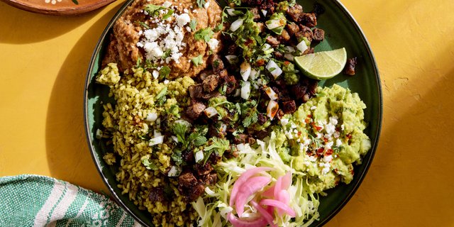 Carne Asada Rice Plate