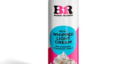 Real Whipped Light Cream Can