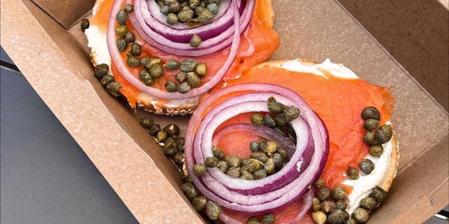 Smoked Salmon Bagel Sandwiches