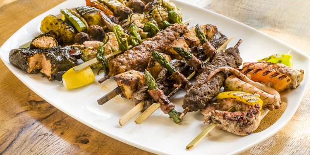 Salmon Kebabs Tray