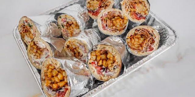 Half Chicken Gyro Wraps