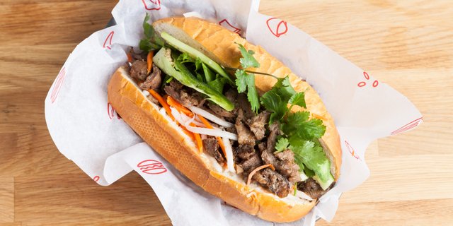 Grilled Tofu Banh Mi Sandwich