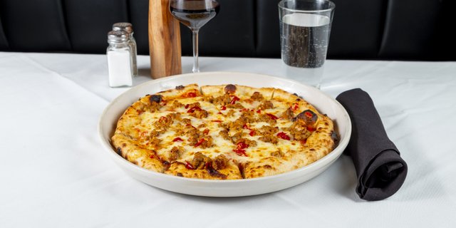 Spicy Meatball Pizza