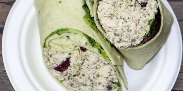 Cranberry Dill Chicken Salad Wrap