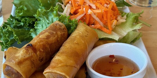 Tray of Crispy Egg Rolls