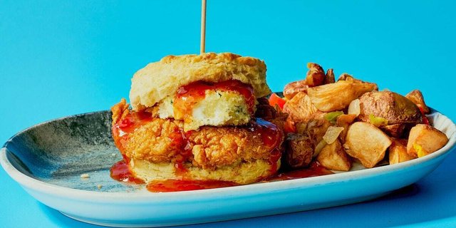 The Squawking Goat Biscuit Sandwich Brunch Box