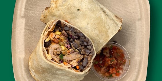 Mission Style Chicken Tinga Burrito