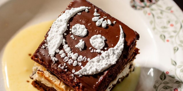 Slice of Chocolate Avocado Cake