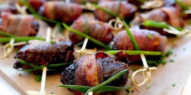 Smoky Bacon-Wrapped Blue Cheese Dates