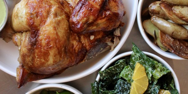 Quartered Rotisserie Chicken Platter