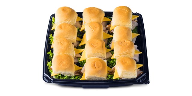 Turkey & Cheddar Slider Snack Square Tray