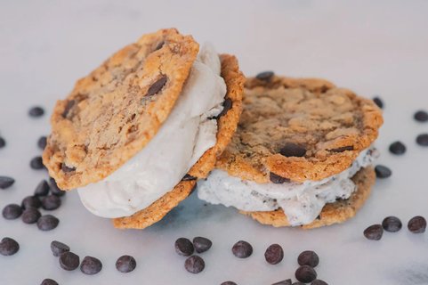 Chocolate Chip & Vanilla Ice Cream Sandwich