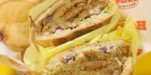 Vegan Falafel Avocado Burger