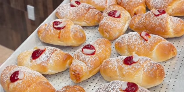 Strawberry Lychee Jam Salt Bread