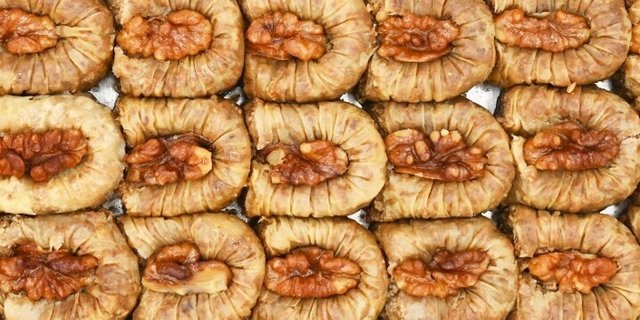 Fig-Shaped Walnut Baklava Tray