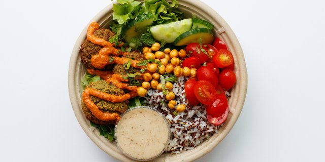 Falafel Fattoush Grain Bowl