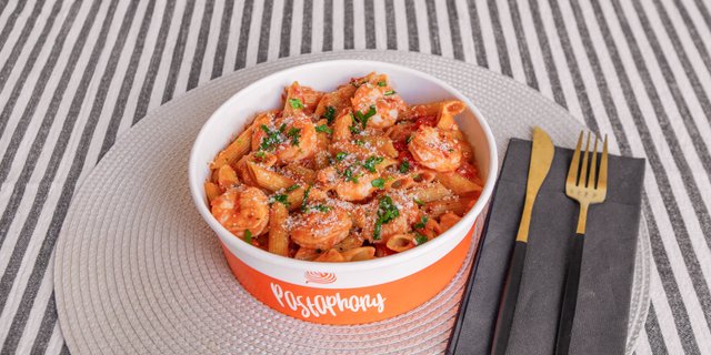 Penne Shrimp Pinko Tray