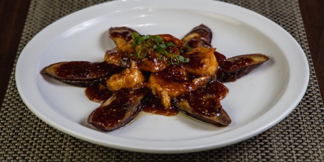 Stuffed Eggplant & Shrimp