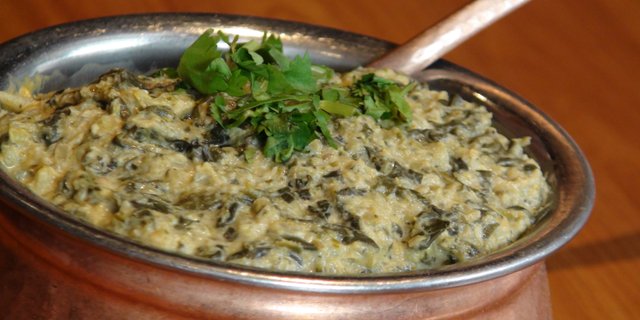 Shrimp Saag w/ Rice