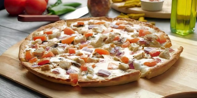 Garlic Chicken Pizza