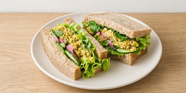 Curried "Tuna" Hearty Sandwich