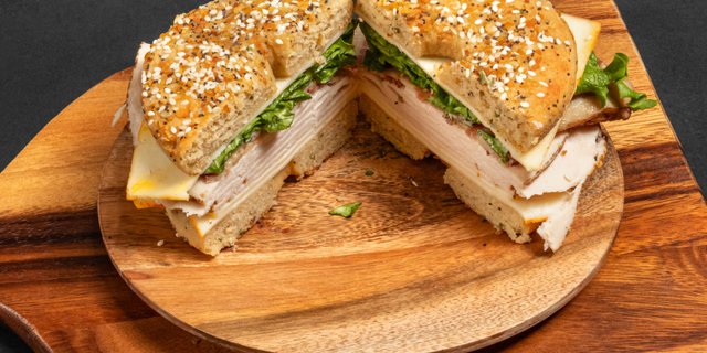 Stacked Turkey Club Sandwich