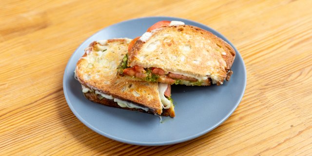 Pesto Caprese Panini Sandwich