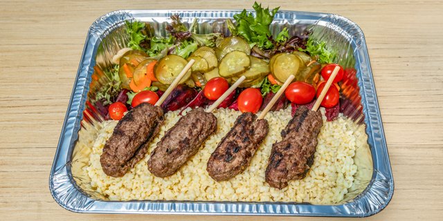 Beef Kebab Skewer Platter