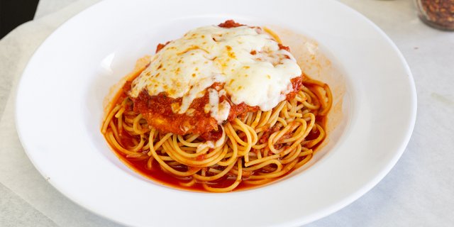 Eggplant Parmigiano w/ Pasta