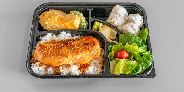 Salmon Teriyaki Bento Boxed Lunch