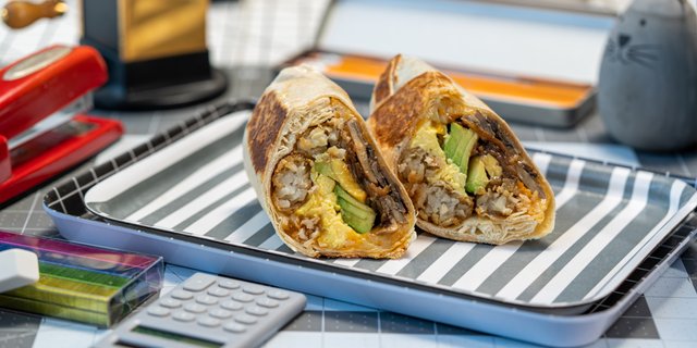 Vegetarian Workout Reward Burrito Boxed Breakfast