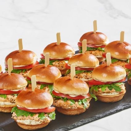 Salmon Sliders Platter