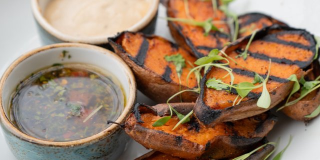 Grilled Sweet Potato Mini Dippers