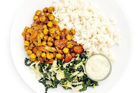 Chana Masala with Coconut Rice