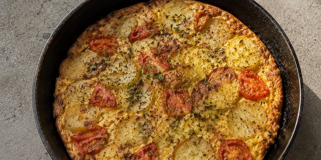 Potato, Tomato & Oregano Frittata