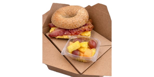 Boxed Breakfast Sandwich & Fruit