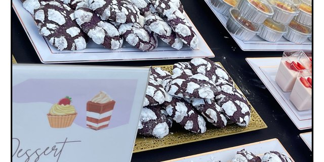 Dozen Ube Crinkle Cookies