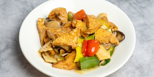 Braised Tofu in Brown Sauce