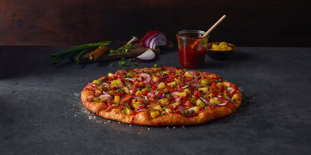 Pan Crust Maui Zaui W/ Ham Pizza