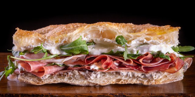 Prosciutto, Truffle & Burrata Sandwich