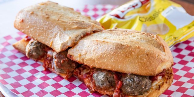 Meatball Parmesan Sandwich