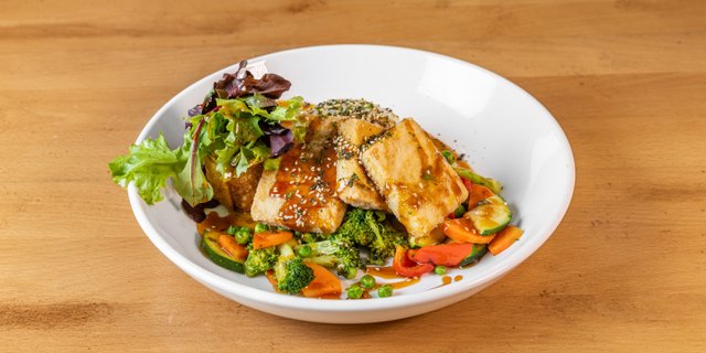 Crispy Fried Organic Tofu Entree