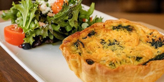 Spinach & Mushroom Quiche