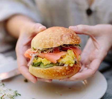 Smoked Salmon, Avocado & Egg Sandwich